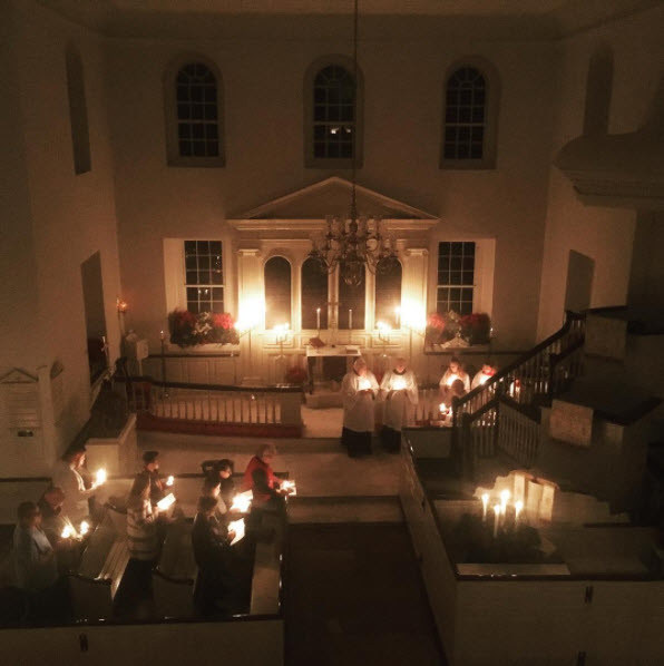 Aquia Episcopal Church Lit by Candles